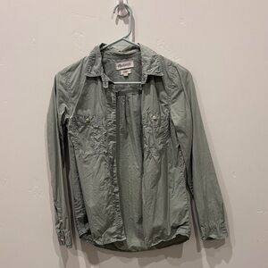 Madewell Olive Green Button Down Shirt